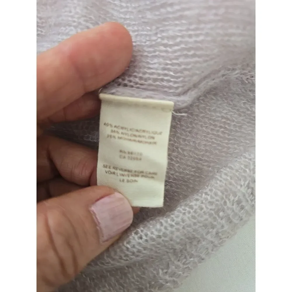 Free People Oversize Sweater Striped Lavender‎ & Cream Size M,